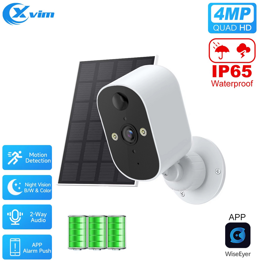 Eufy Camera E220 - XVIM 1080P กล้องรักษาความปลอดภัยพลังงานแสงอาทิตย์ไร้สายไวไฟ 2K กล้องพลังงานแสงอาทิตย์แบบใช้แบตเตอรี่ HD