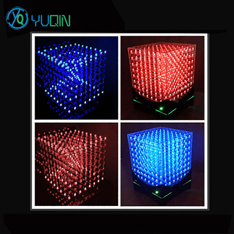 DIY 3D8 LED Cube ชุด 8x8x8 พร้ - Rgb Led Matrix 8X8 บทวิจารณ์และราคา